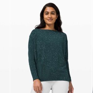 LULULEMON ATHLETICA Dark Green Patterned Shirt